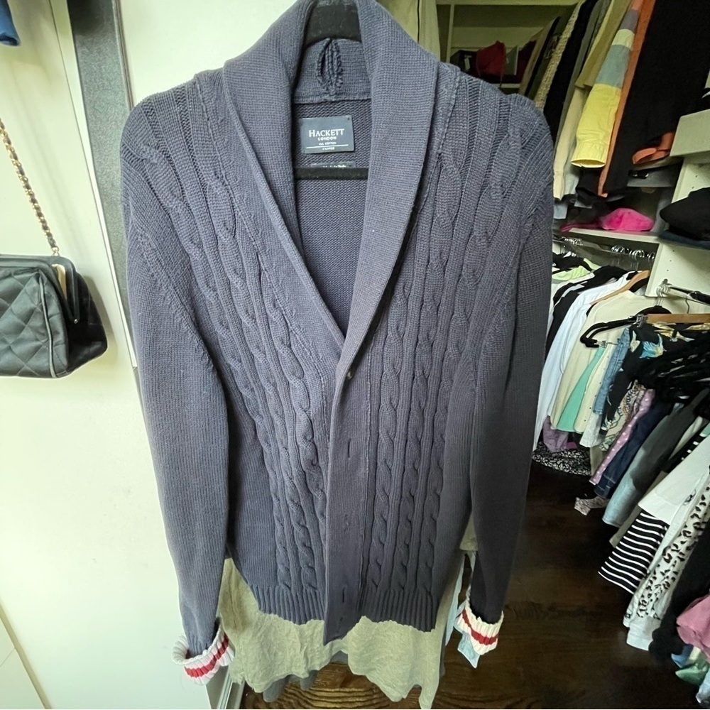 Hackett Navy Blue Cardigan